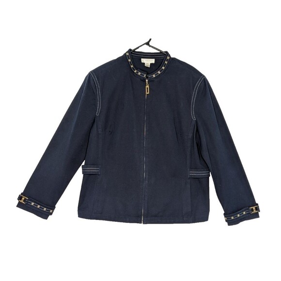 St John Sport Womens Size XL Navy Blue Full Zip Jacket - Picture 1 of 8